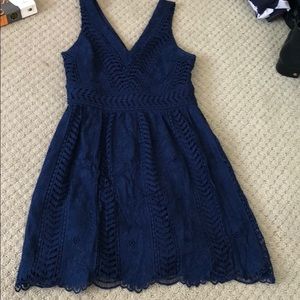 Blue lace dress
